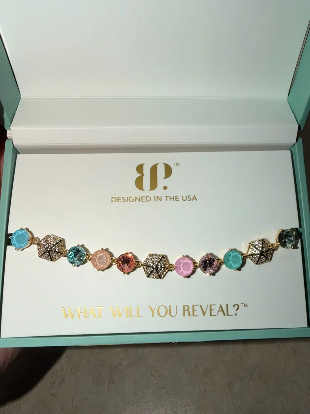 Bomb Party Summer Jewel Candy Bracelet-Frequent Flyer Energy Miami Zest on Gold